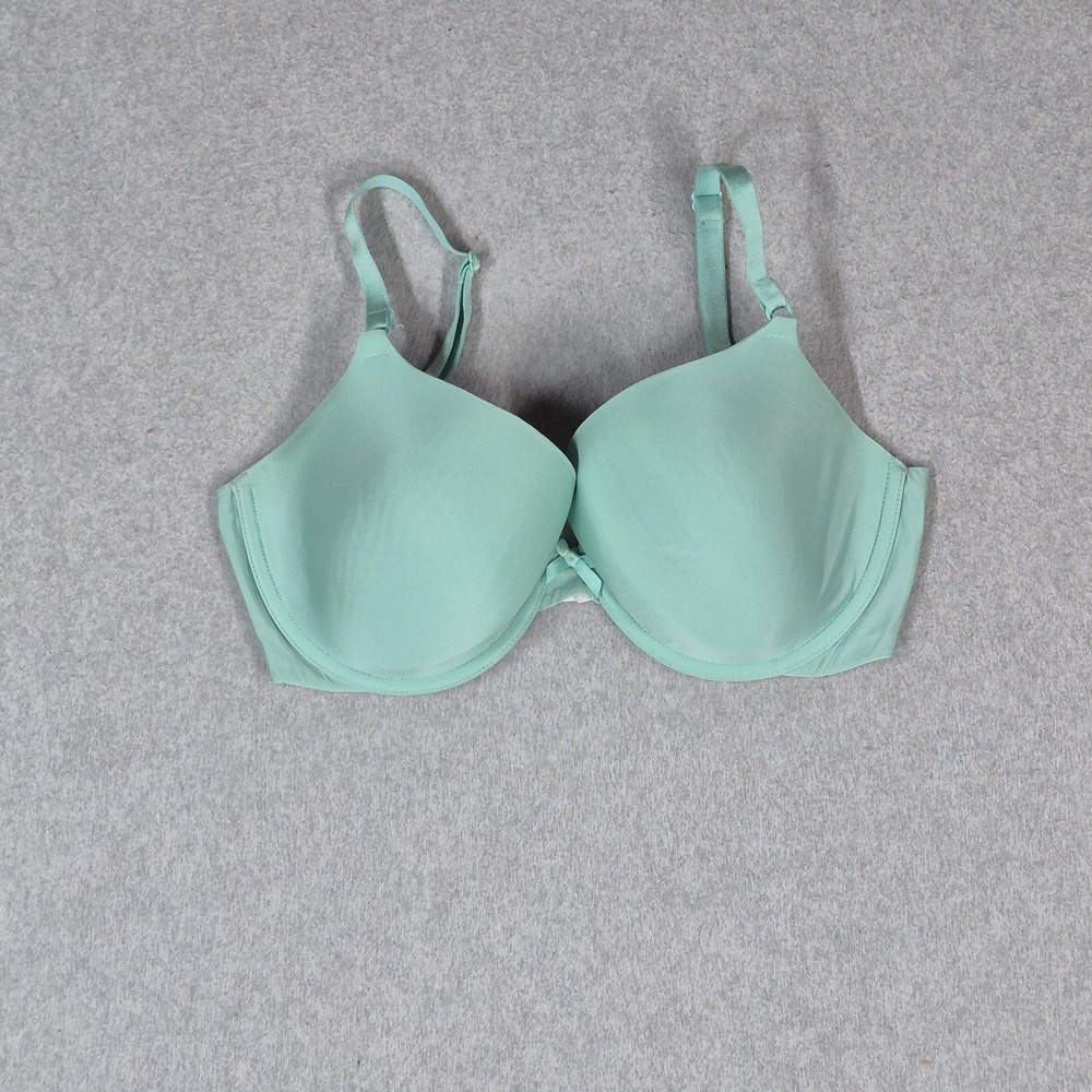 Victoria's Secret Women Bra 34DD Green Demi Lightly Lined Underwired Strap